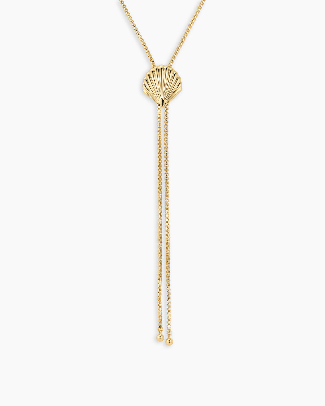 Scallop Bolo Necklace || option::18K Gold Plated