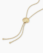 Scallop Bolo Necklace || option::18K Gold Plated