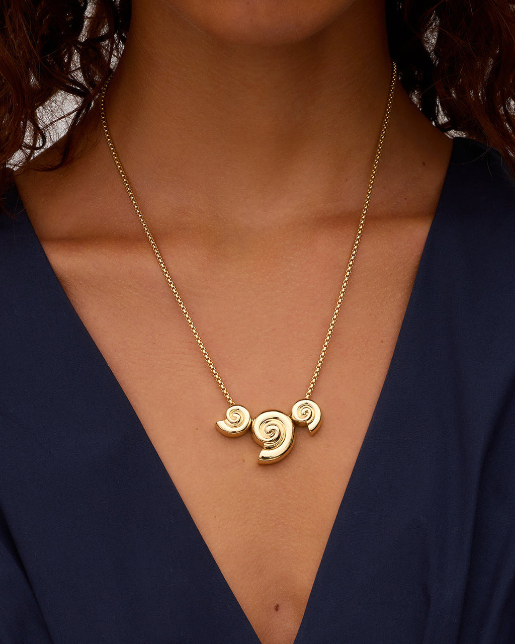 Nautilus Statement Necklace || option::18K Gold Plated