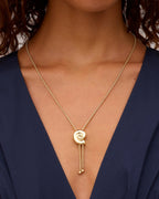 Nautilus Bolo Necklace || option::18K Gold Plated