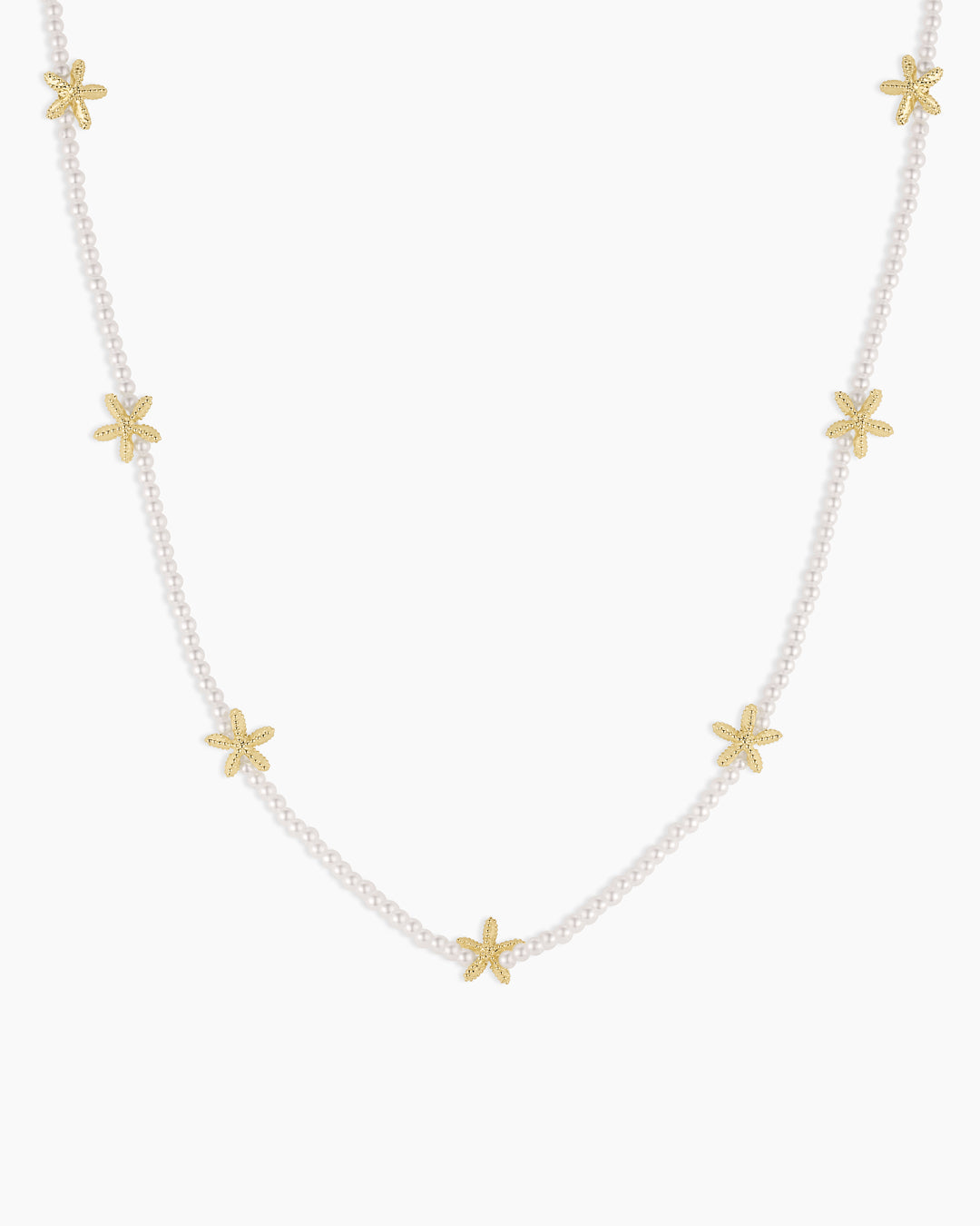 Starfish Pearl Necklace || option::18K Gold Plated