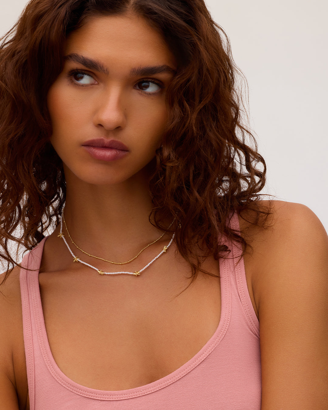 Starfish Pearl Necklace || option::18K Gold Plated