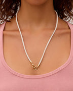 Brooks Necklace || option::18K Gold Plated, Cream