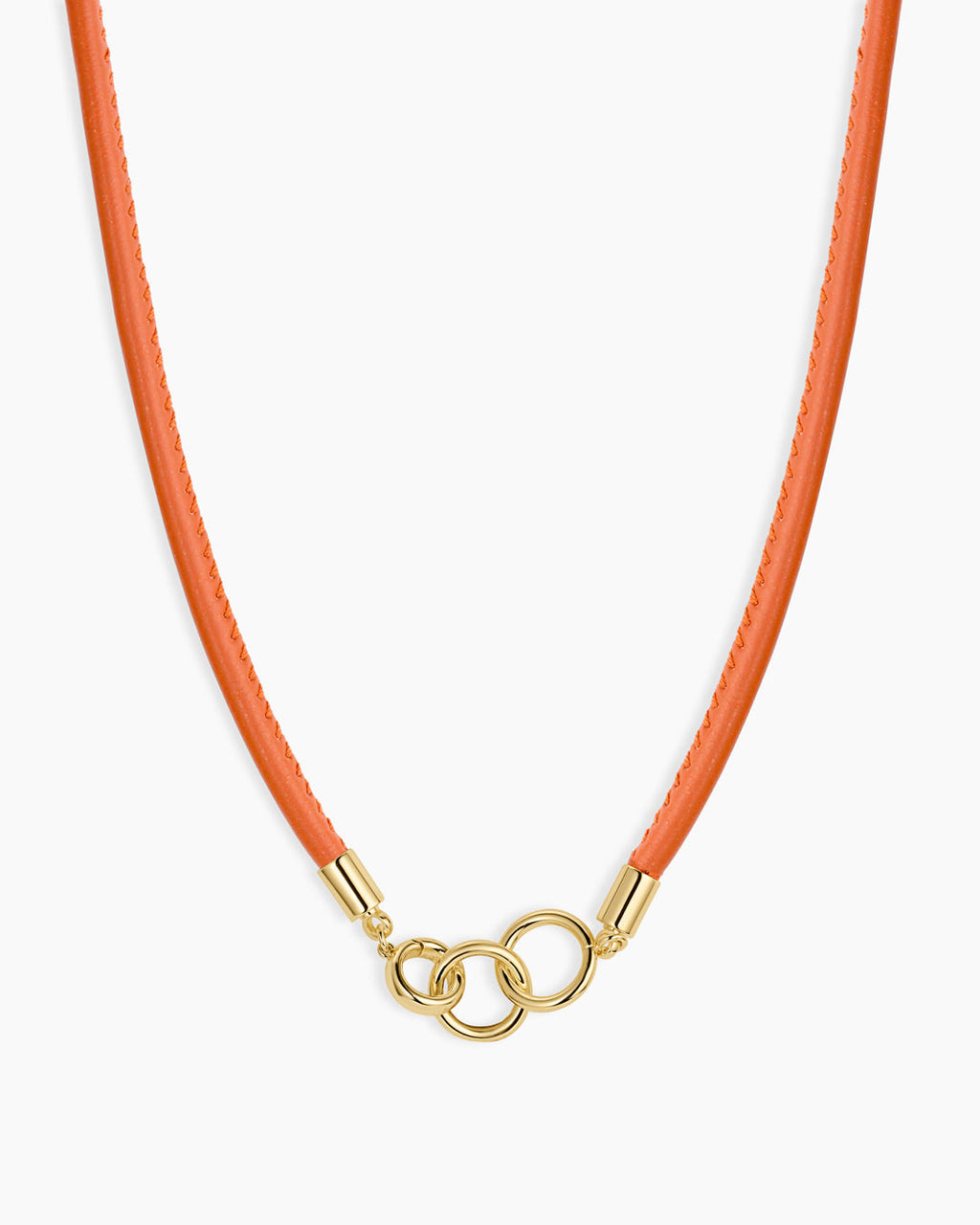 Brooks Necklace || option::18K Gold Plated, Salmon