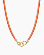 Brooks Necklace || option::18K Gold Plated, Salmon