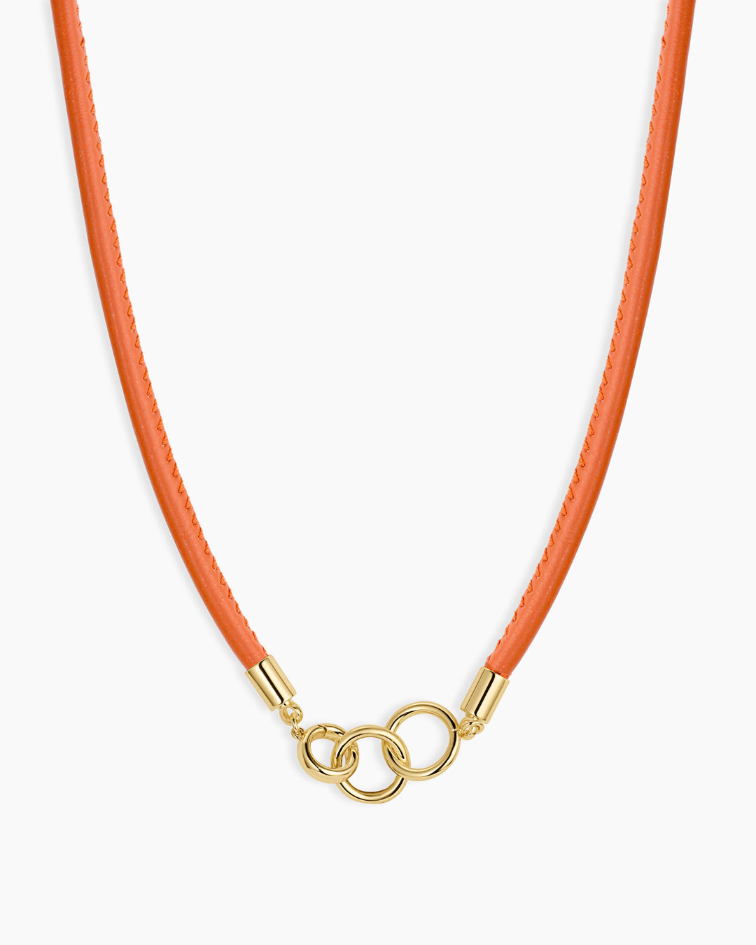 Brooks Necklace || option::18K Gold Plated, Salmon