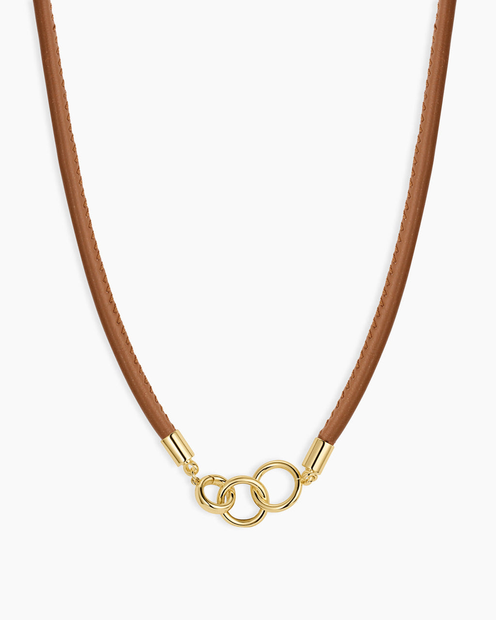 Brooks Necklace || option::18K Gold Plated, Hazelnut