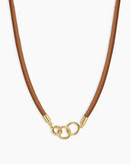 Brooks Necklace || option::18K Gold Plated, Hazelnut