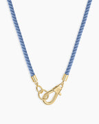 Brooks Rope Necklace || option::18K Gold Plated, Light Blue