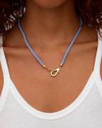 Brooks Rope Necklace || option::18K Gold Plated, Light Blue