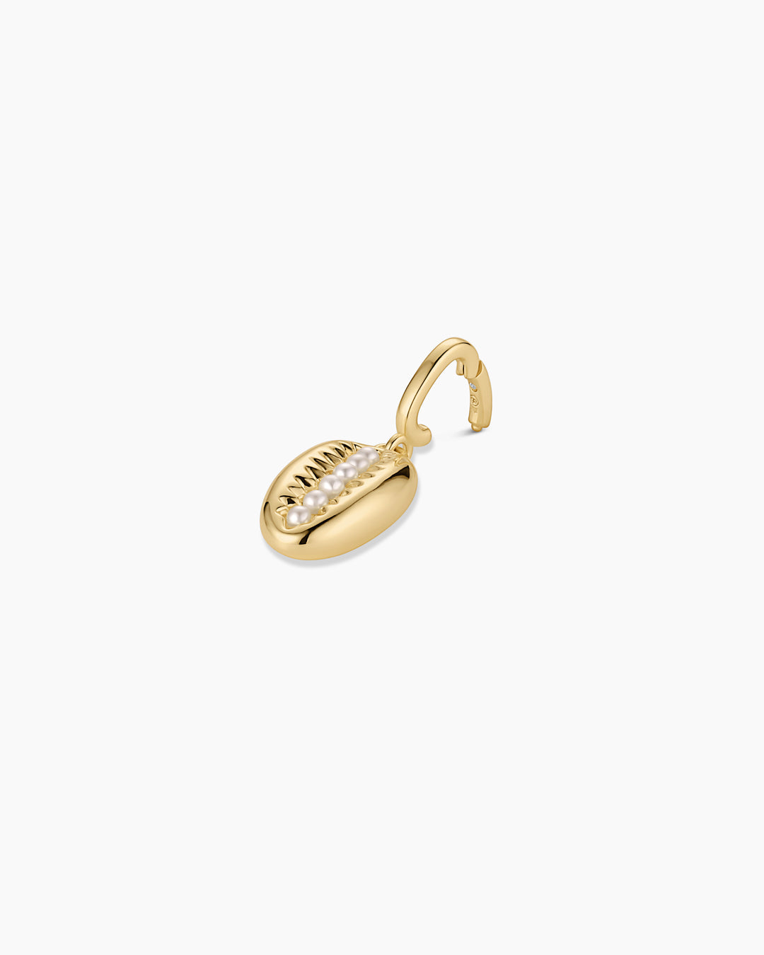 Cowrie Pearl Parker Charm || option::18K Gold Plated