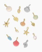 Cowrie Pearl Parker Charm || option::18K Gold Plated