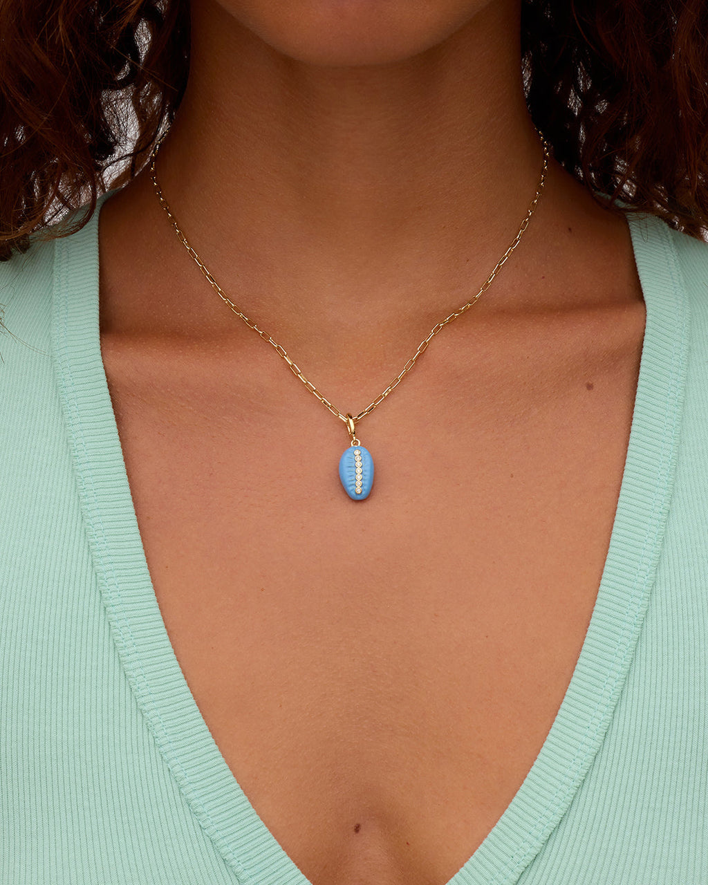 Cowrie Enamel Parker Charm || option::18K Gold Plated