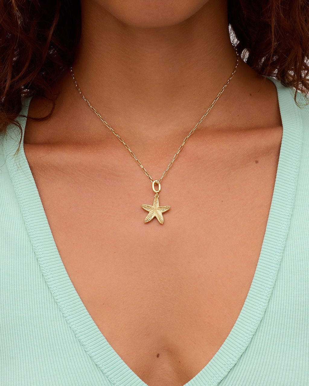 Starfish Statement Parker Charm || option::18K Gold Plated