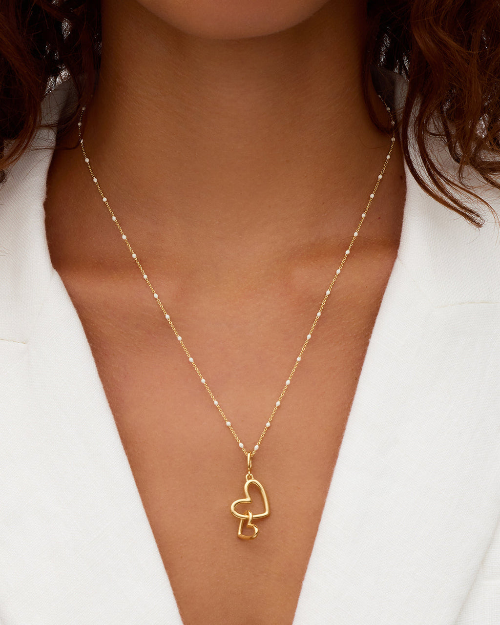Interlocking Heart Parker Charm || option::18K Gold Plated