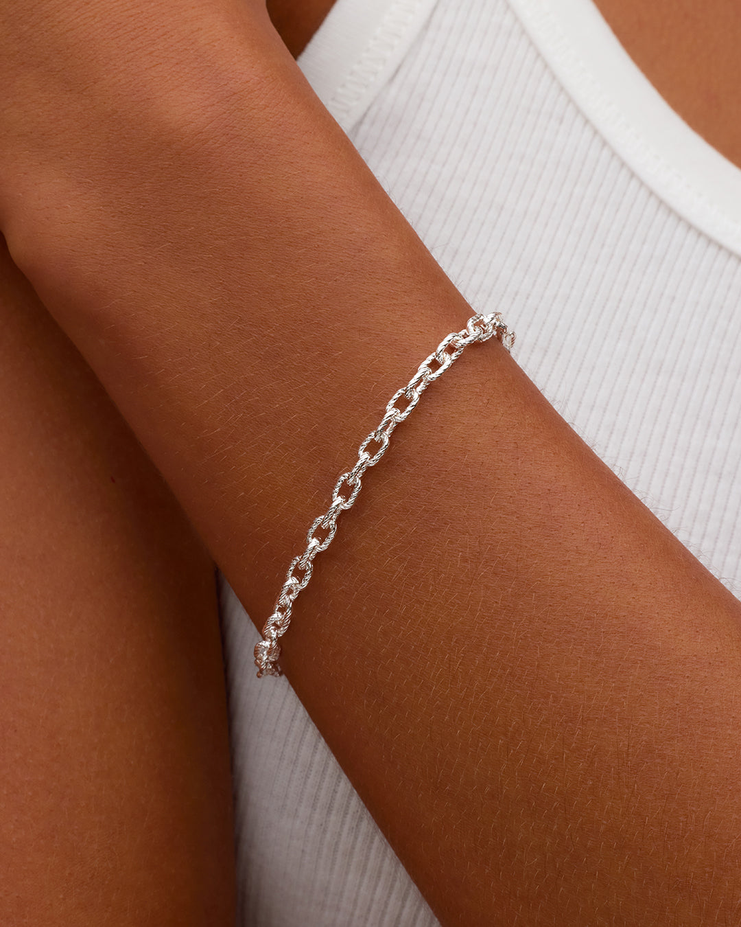 Crew Mini Link Bracelet || option::Silver Plated
