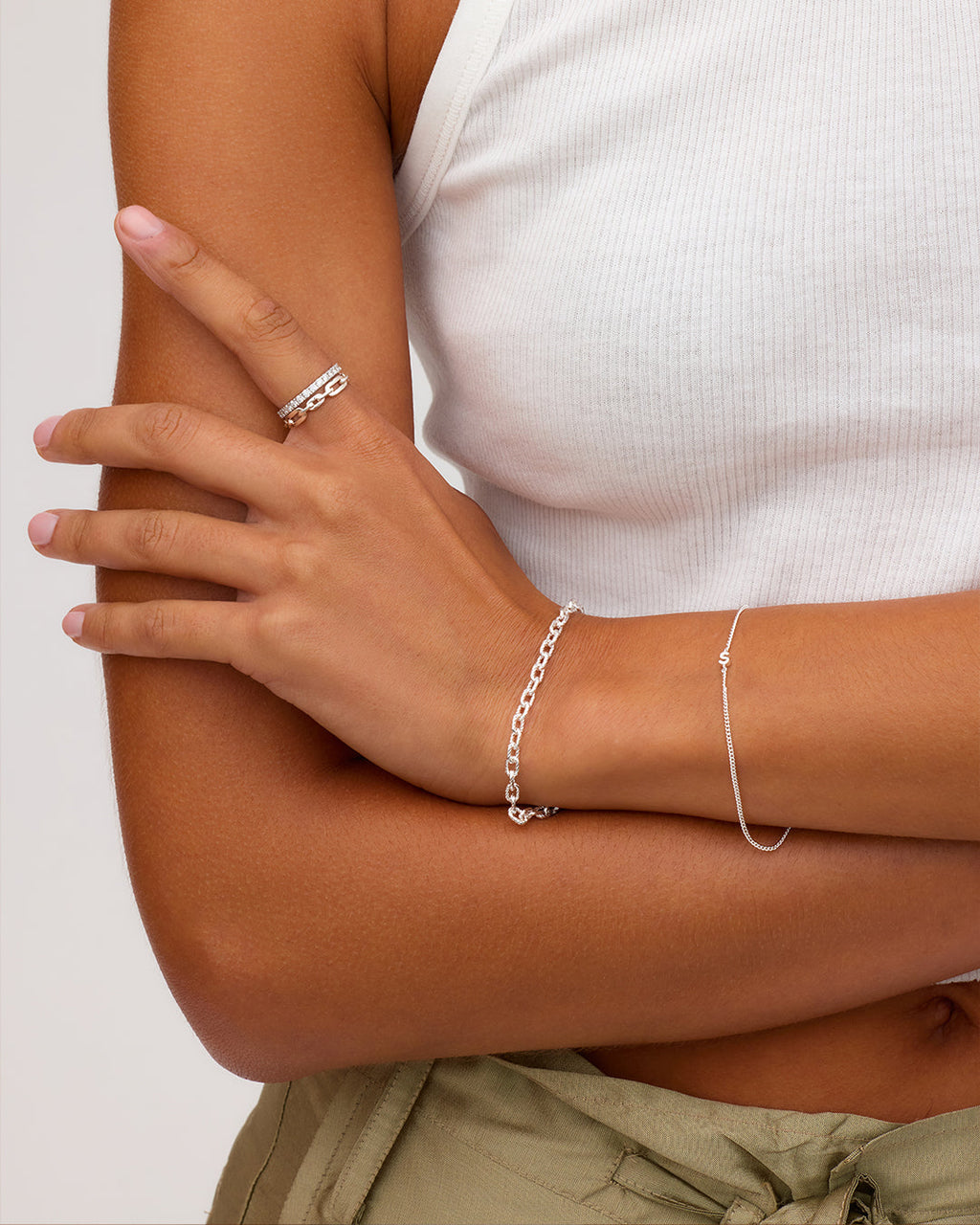 Crew Mini Link Bracelet || option::Silver Plated