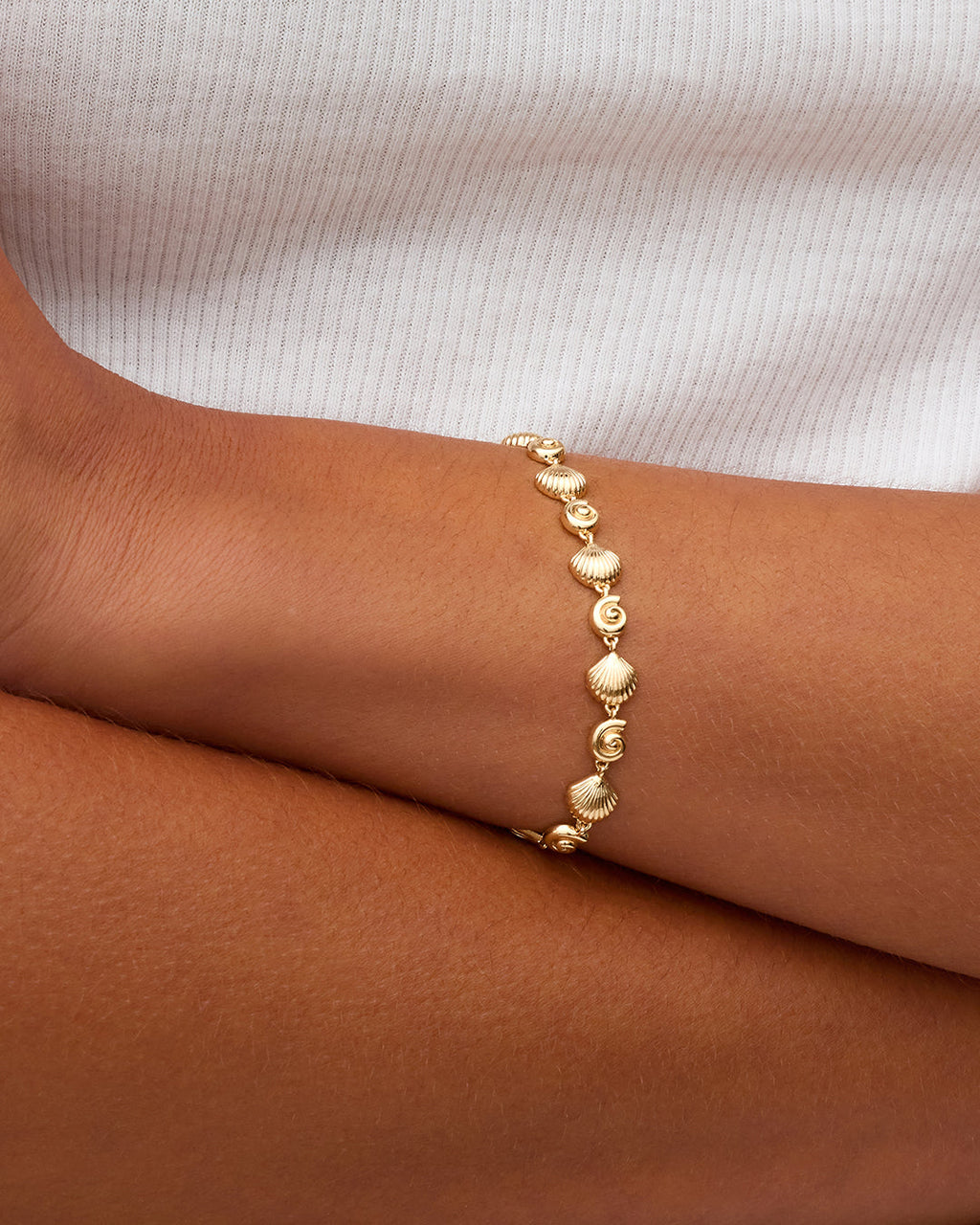 Nautilus Bracelet || option::18K Gold Plated