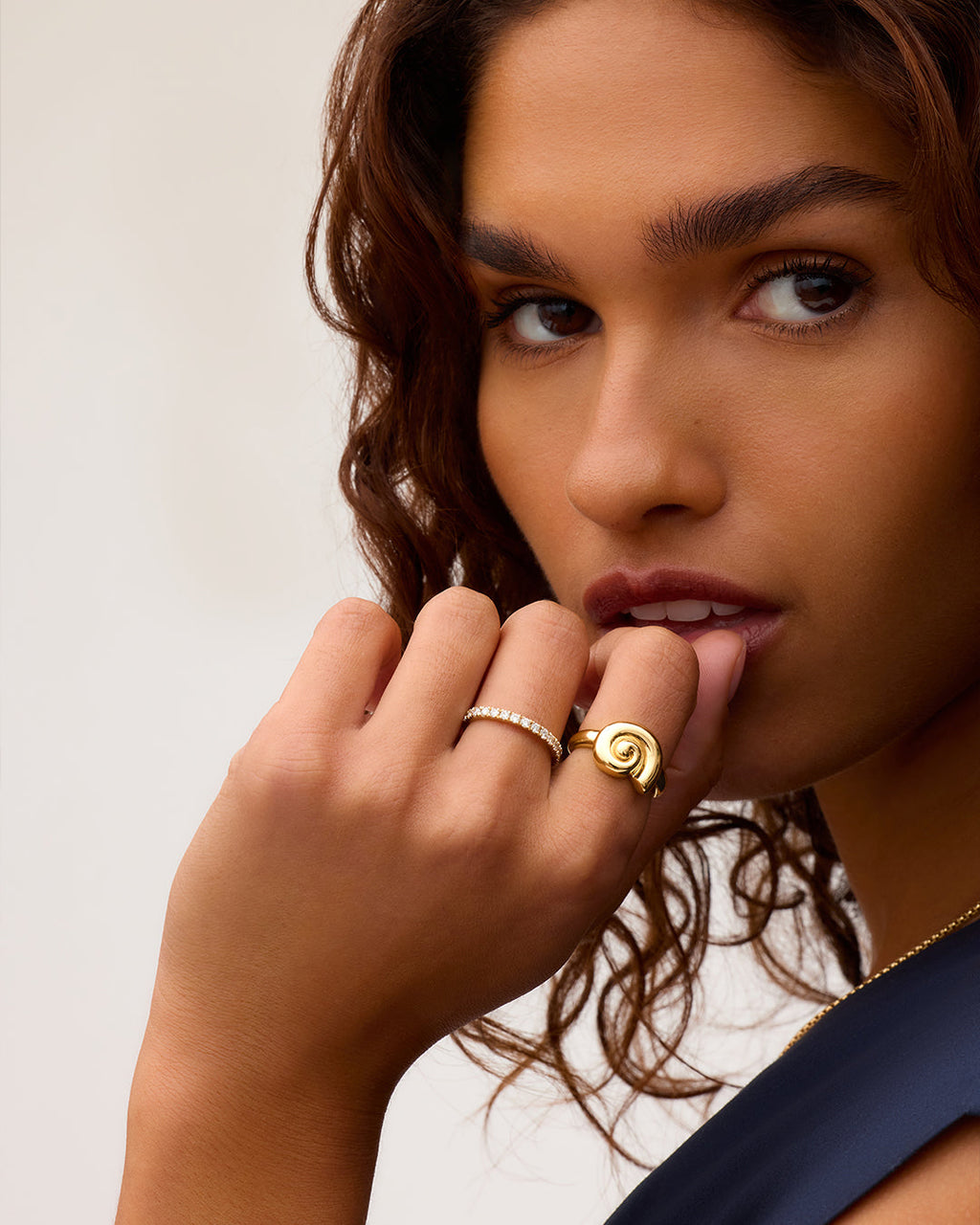 Nautilus Ring || option::18K Gold Plated