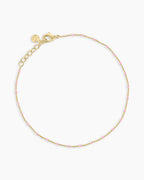 Capri Anklet || option::18K Gold Plated, Pink