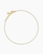 Capri Anklet || option::18K Gold Plated, Seafoam