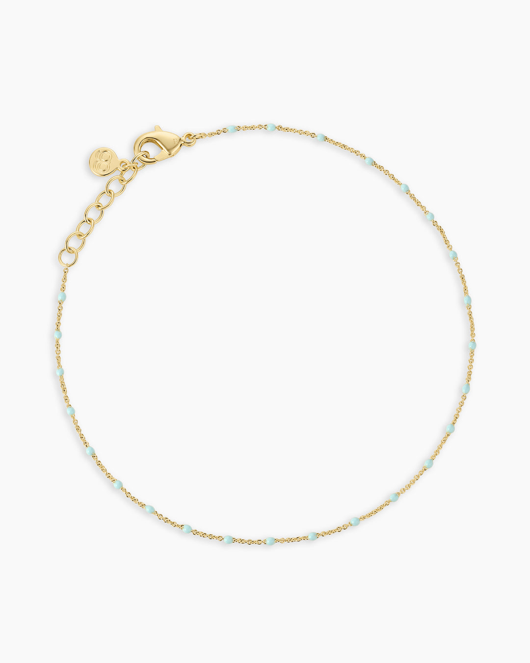 Capri Anklet || option::18K Gold Plated, Seafoam