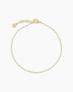Capri Anklet || option::18K Gold Plated, Seafoam