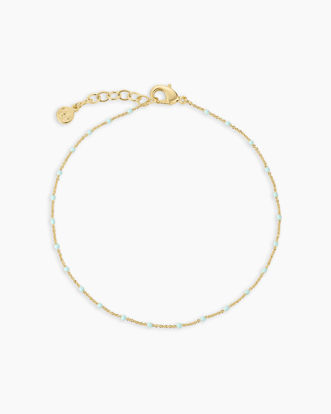 Capri Anklet || option::18K Gold Plated, Seafoam