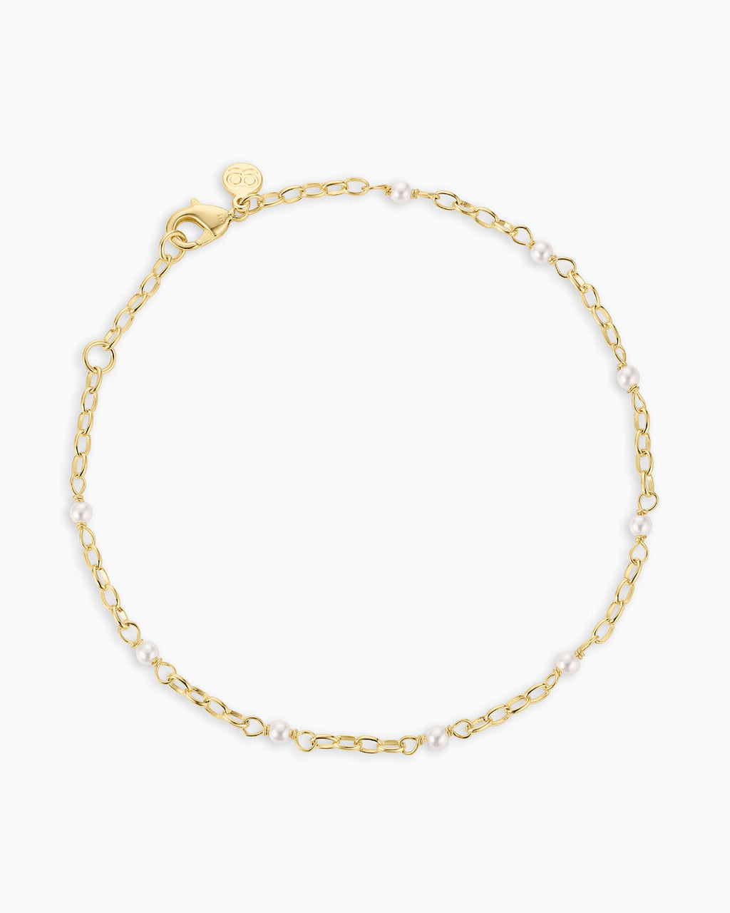 Finley Pearl Anklet || option::18K Gold Plated