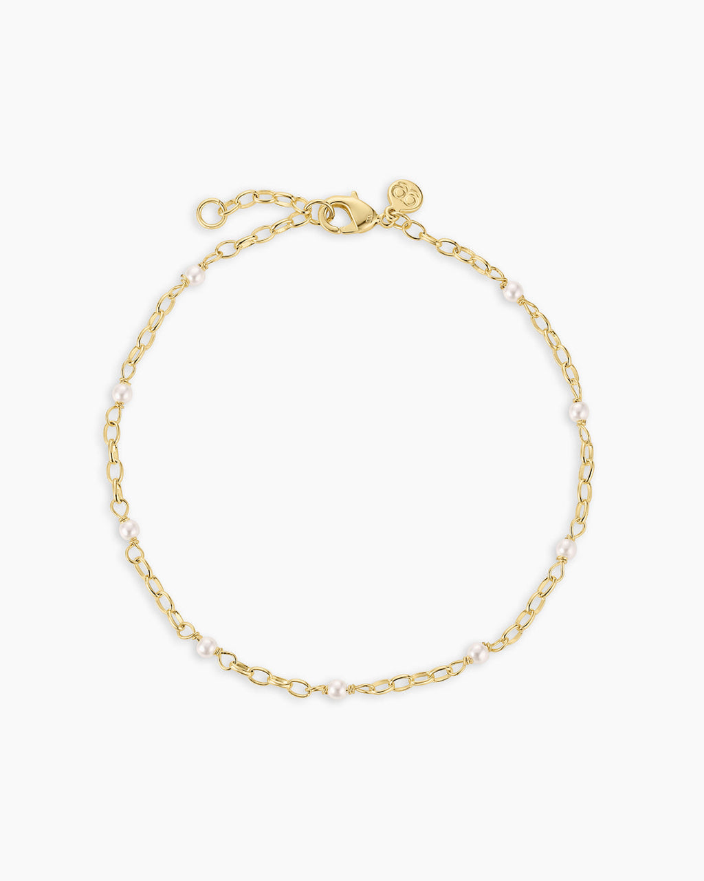 Finley Pearl Anklet || option::18K Gold Plated