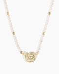Nautilus Mother of Pearl Necklace || option::18K Gold Plated