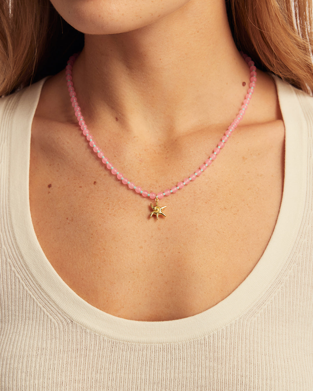 Porto Sun Star Necklace || option::18K Gold Plated
