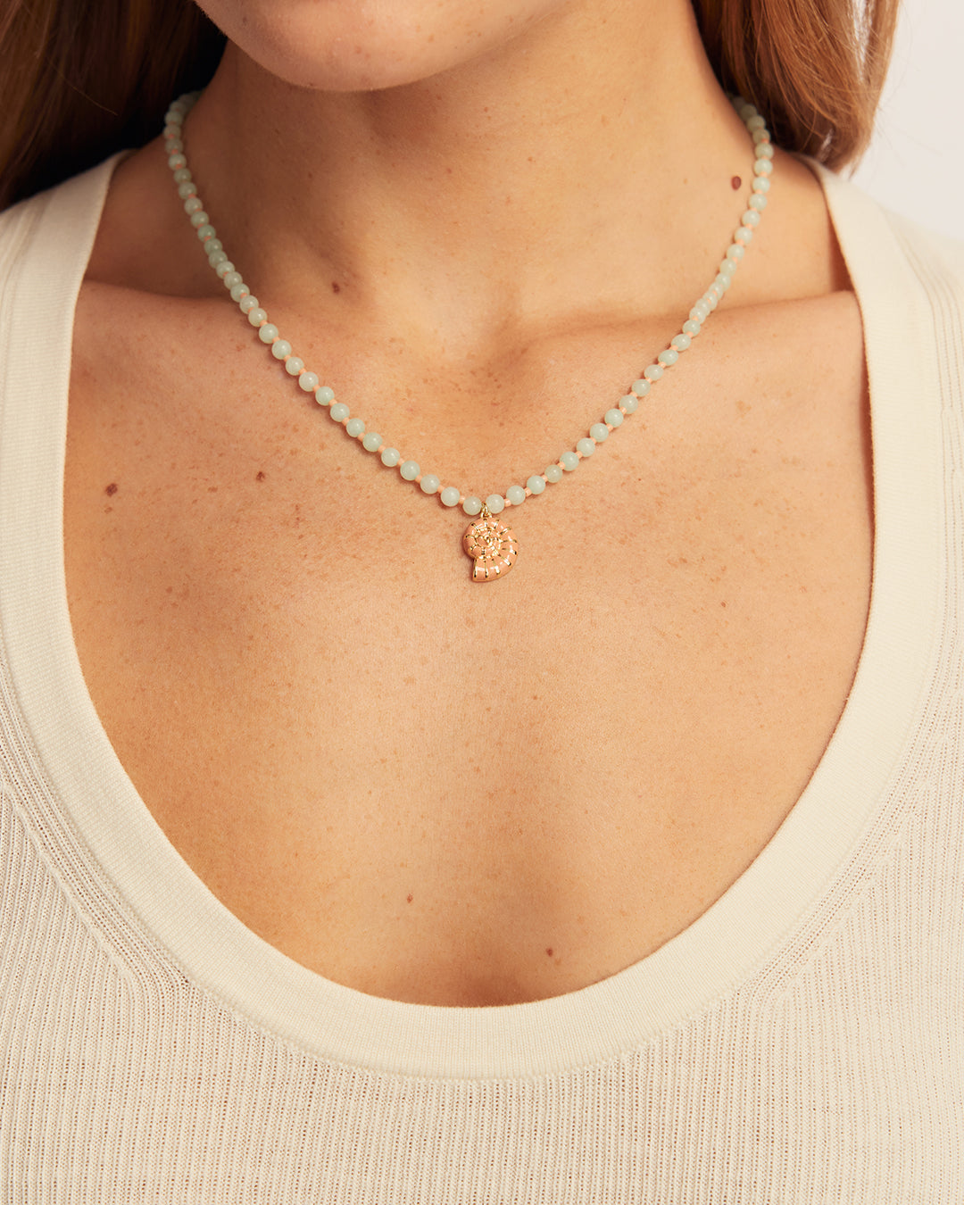 Porto Nautilus Necklace || option::18K Gold Plated
