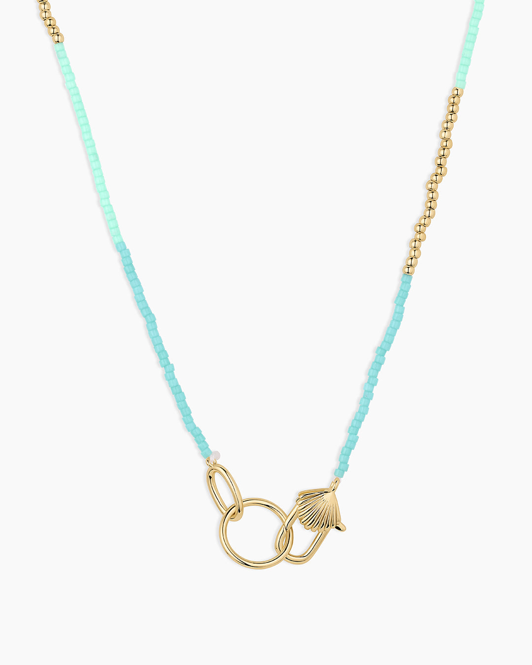 Scallop Padlock Bay Necklace || option::18K Gold Plated