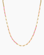 Scallop Padlock Sunset Necklace || option::18K Gold Plated