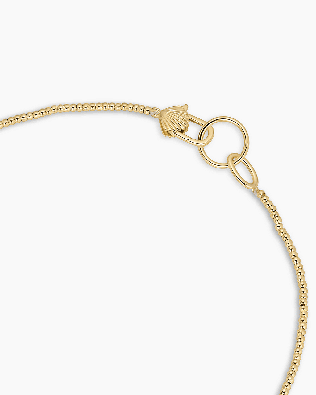 Scallop Padlock Sunset Necklace || option::18K Gold Plated