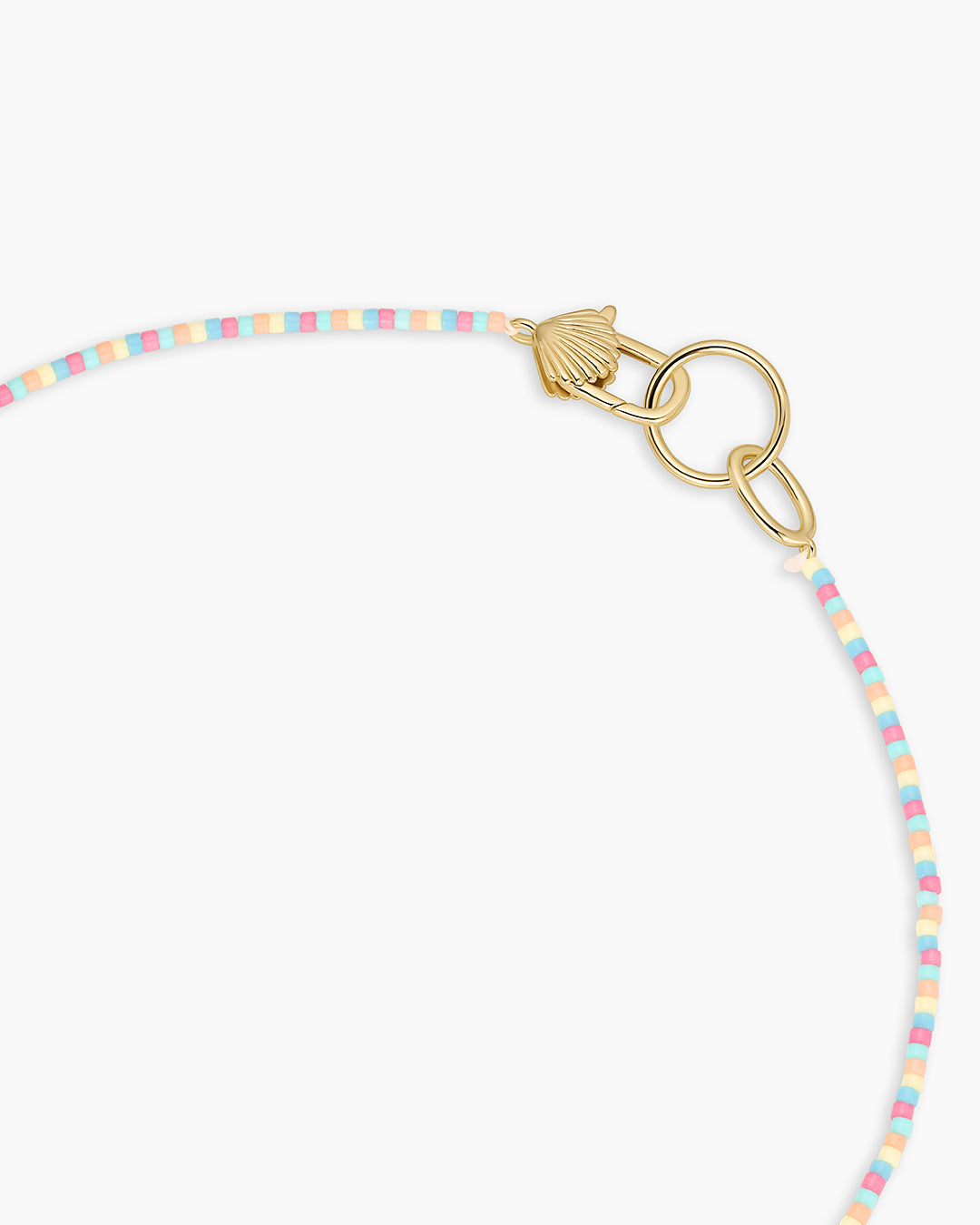 Scallop Padlock Beach Necklace || option::18K Gold Plated