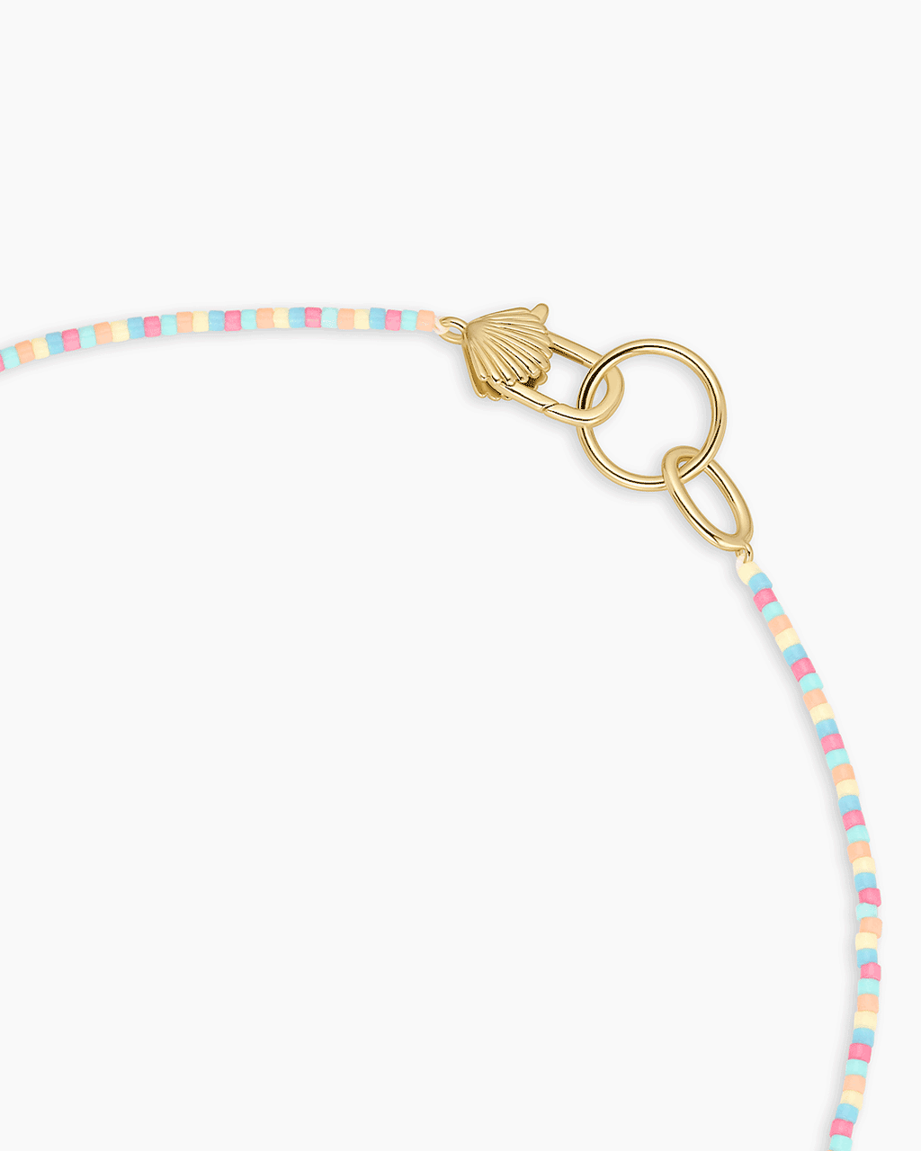 Scallop Padlock Beach Necklace || option::18K Gold Plated