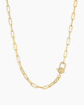 Scallop Padlock Necklace || option::18K Gold Plated