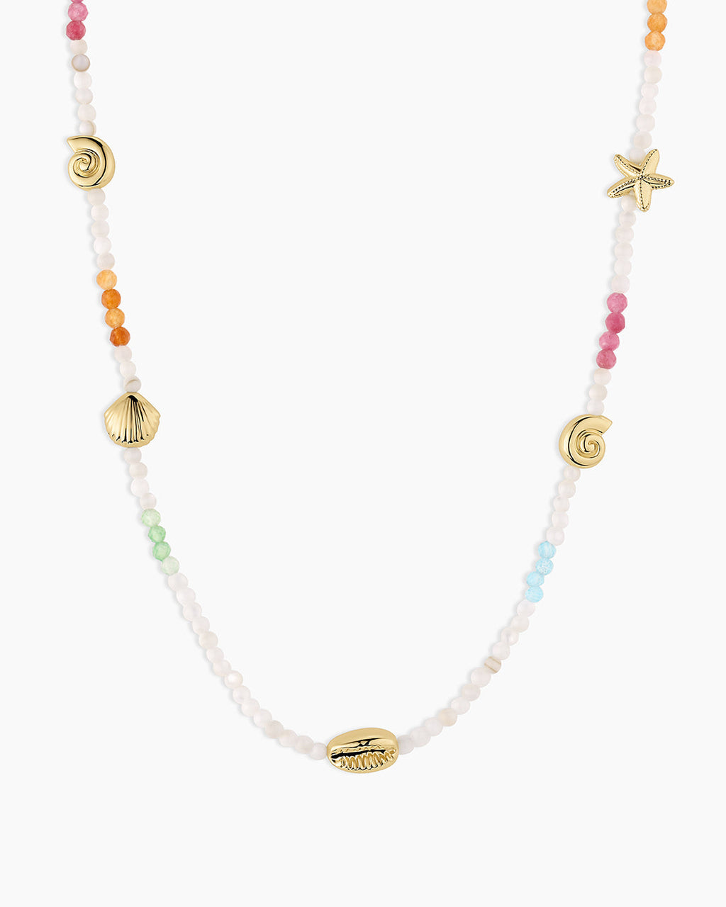 Reef Beach Mini Charm Necklace || option::18K Gold Plated