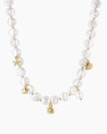 Reese Pearl Mini Charm Necklace || option::18K Gold Plated