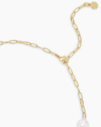 Reese Pearl Mini Charm Necklace || option::18K Gold Plated