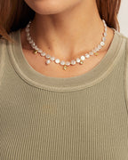 Reese Pearl Mini Charm Necklace || option::18K Gold Plated