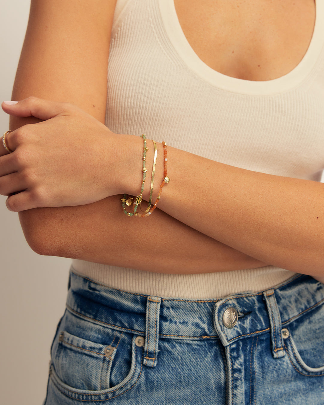 Reef Seafoam Bracelet || option::18K Gold Plated