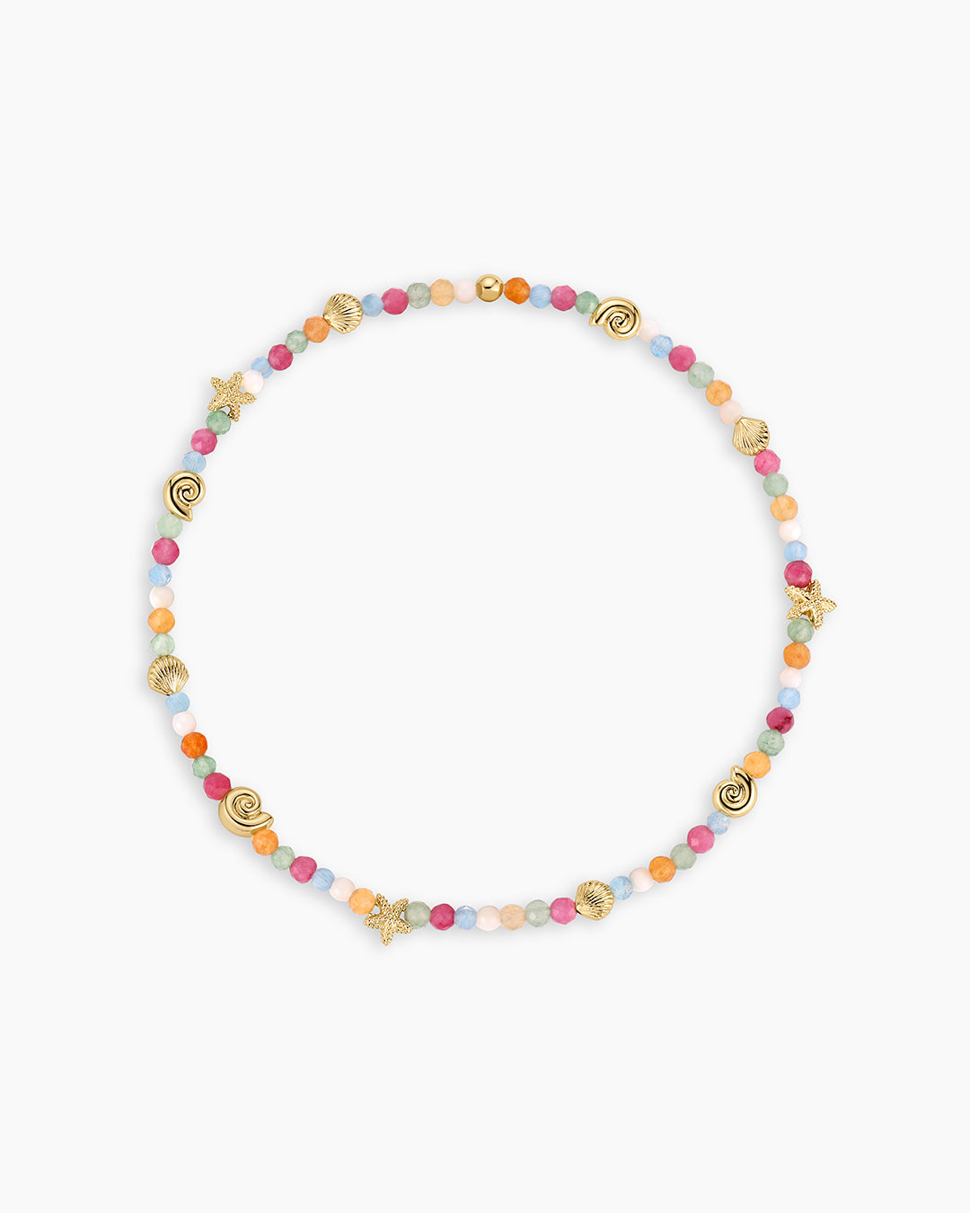 Reef Beach Mini Charm Bracelet || option::18K Gold Plated