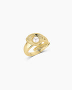 Pearl Locket Ring || option::18K Gold Plated