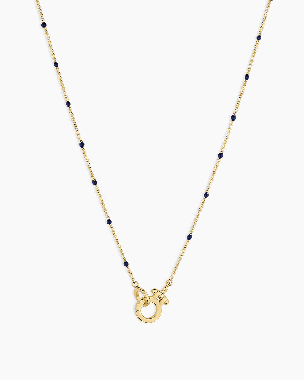Capri Necklace || option::18K Gold Plated, Black
