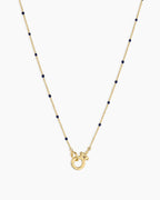 Capri Necklace || option::18K Gold Plated, Black