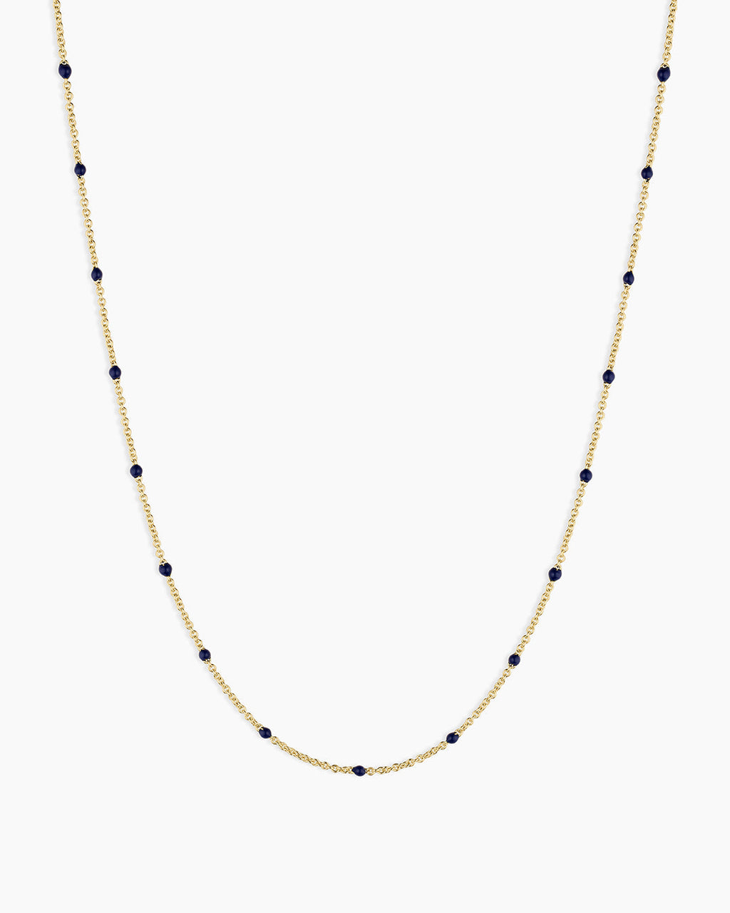 Capri Necklace || option::18K Gold Plated, Black