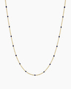 Capri Necklace || option::18K Gold Plated, Black